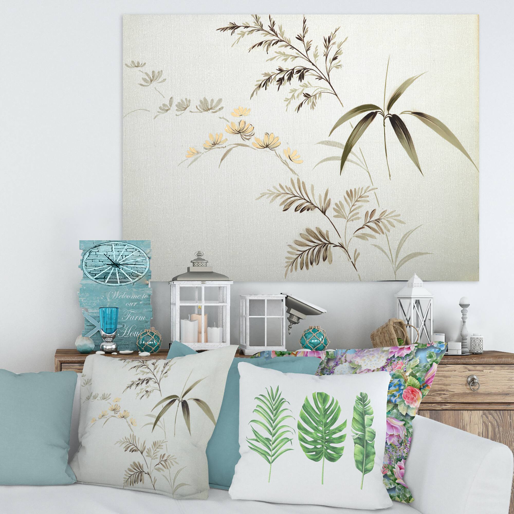 Designart - Retro Drawing of Flowers III